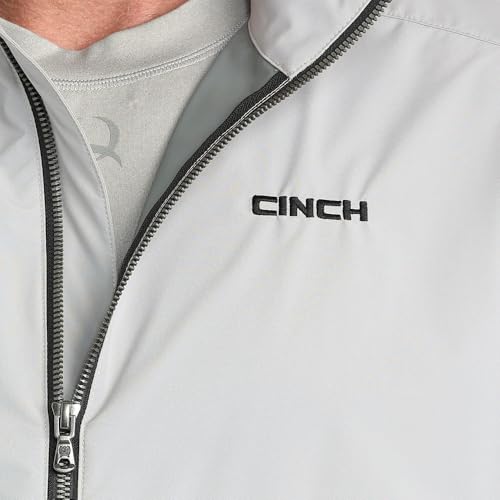 Cinch Men's Grey Zip Essentials Golf Jacket4
