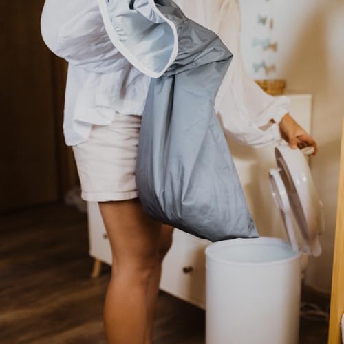 Image of Nora's Nursery Waterproof Diaper Pail Liner | 2 Pack | With Strap For Pails | Reusable Washable Waterproof Liner | With Strap For Diaper Pails | For Laundry And Kitchen Garbage Cans | Waterproof | Forest