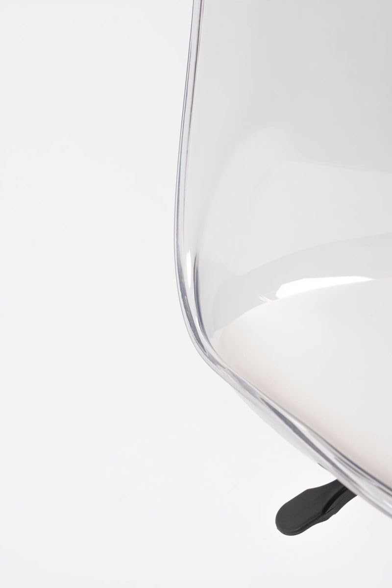 Regalos Miguel - Silla de Oficina Blanca Neo Transparente - Máxima Ergonomía - Ideal para Escritorio y Gaming