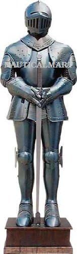 Wearable Medieval Knight Blued Full Suit of Armor