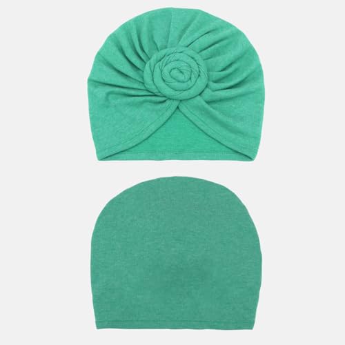 Image of DRESHOW 5 Pack Knotted Headwraps for Women African Turban Pre-Knotted Beanie Headwraps Hair Covers