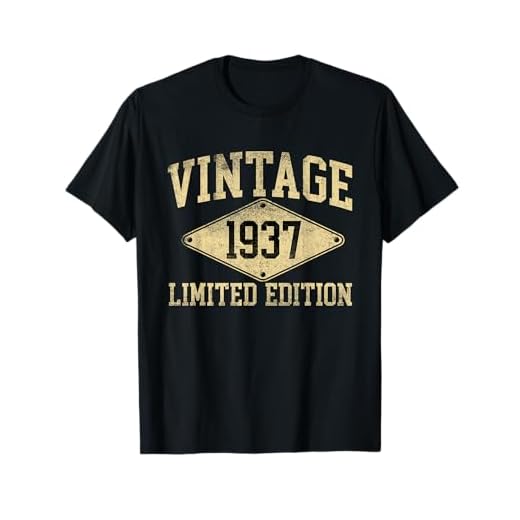 Vintage 1937 Edición Limitada Año de Nacimiento Cumpleaños Camiseta