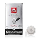 illy E.S.E. Coffee - Single-Serve Coffee Capsules & Pods - Forte Extra Dark Roast - Notes Of Dark Chocolate - For E.S.E Machines - Extraordinary Aroma & Body – 18 Count