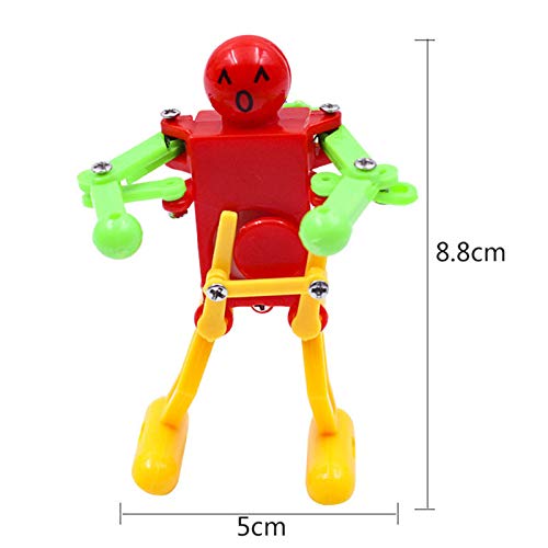 5 Pcs Funny Spring Wind-up Dancing Walking Robot Toy for Kids, Robot Playset for Kids Role Playing, Robots Theme Party Activity - Image 3