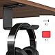 Kopfhörer Standhalter für Schreibtisch,Langlebiger Aluminiumlegierung-Haken mit Klebe- & Schraubenmontage,Platzsparend, rutschfest, Kratzfest,Ideal für Gaming, Büro Zuhause,Hält bis zu 10lbs