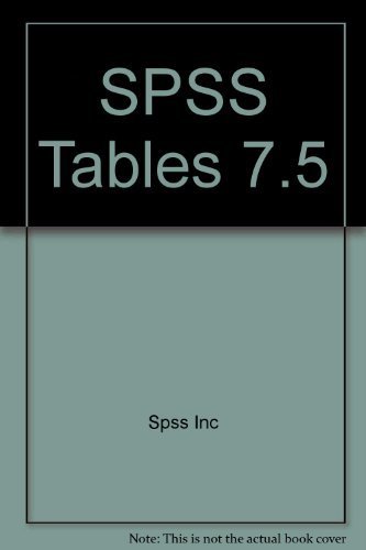 Amazon.co.jp: SPSS Tables 7.5 : 本
