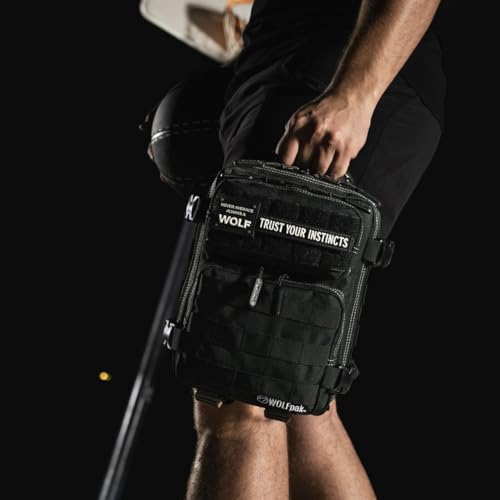 Image of WOLFpak 9L Mini Tactical Backpack for Men & Women | Compact, Small Everyday Carry Bag for Gym, School, Travel | Durable, Water-Resistant Daypack with Molle System and Patch Panel (Black Phantom)