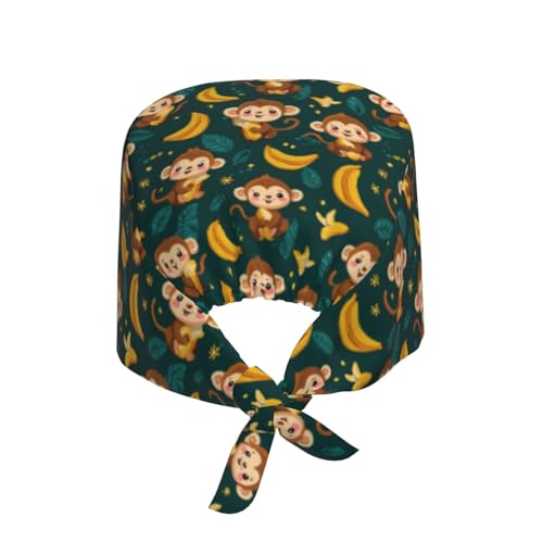 Image of Adjustable Scrub Cap with Sweatband, Breathable Working Hat for Men /Women