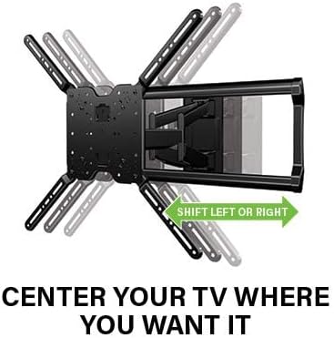 Vista 3 de SANUS Soporte de pared extragrande para TV giratorio e inclinable Diseño universal premium para televisores de 37 a 90 pulgadas hasta 150 libras