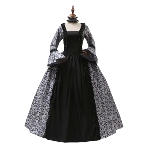 Robe de bal médiévale gothique Lolita et costume Halloween vintage