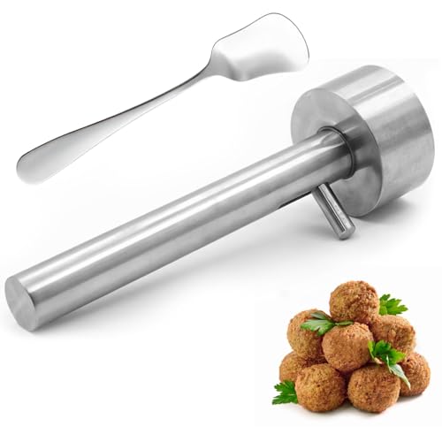 Cuchara para hacer albóndigas de acero inoxidable con cuchara de crema, antiadherente, fácil de limpiar, ideal para falafel y albóndigas