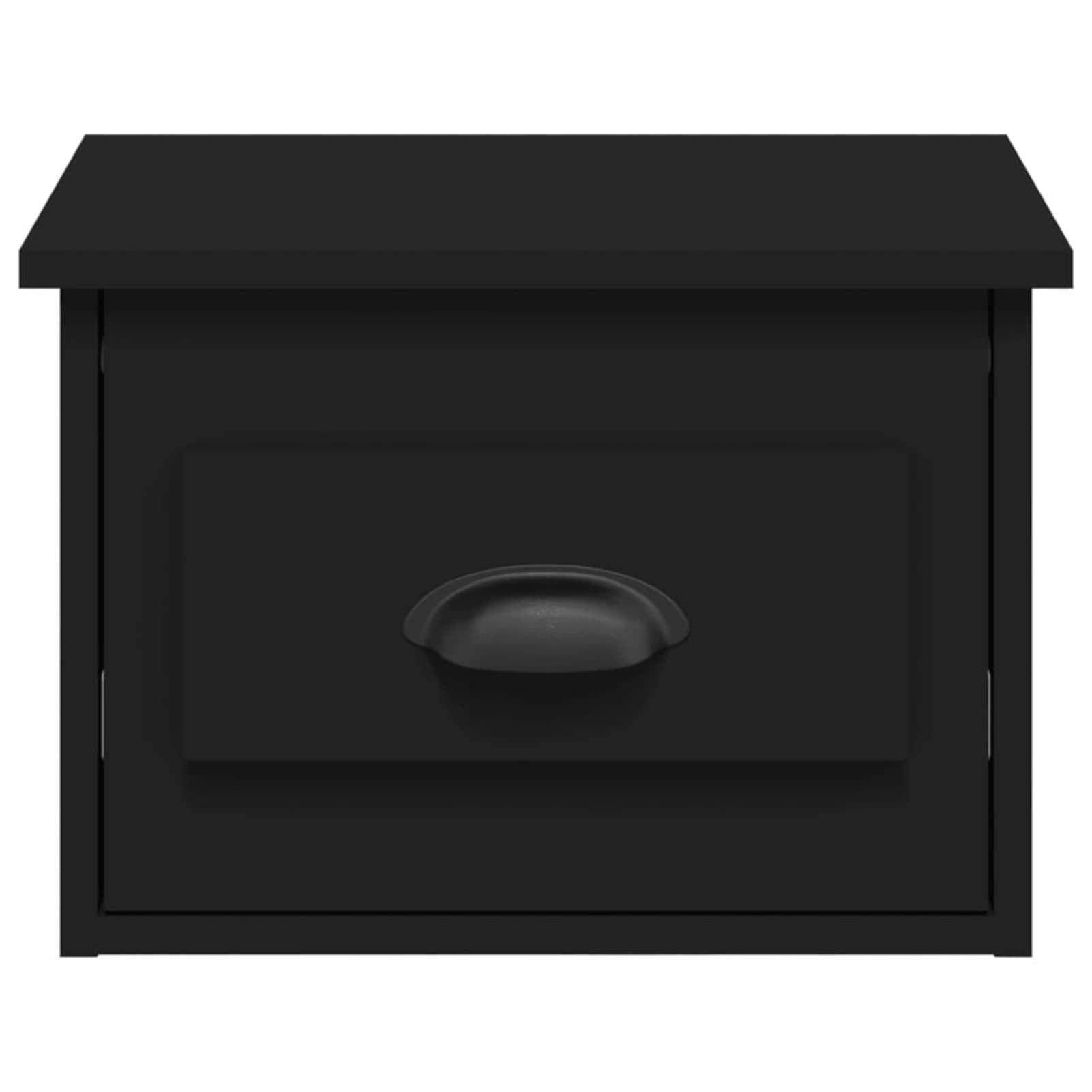 Gecheer Comodino da parete nero 41,5 x 36 x 28 cm, tavolino galleggiante con cassetto, comodino armadio laterale sospeso supporto per telefono per camera da letto, soggiorno