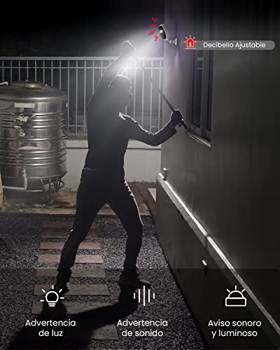 ieGeek 2K Camara Vigilancia WiFi Exterior/Interior sin Cables, Batería Recargable de 10000 mAh, Cámara IP de Seguridad con Impermeable, Detección de Movimiento PIR, Visión Nocturna, Audio de 2 Vias