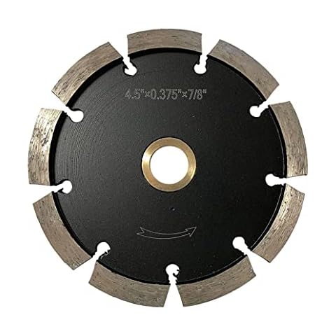 4.5" Diamond Crack Chaser Blades for Routing and Repairing Cracks in Concrete and Asphalt - 3/8" Width with a 7/8"-5/8" Non-Threaded Arbor Cover