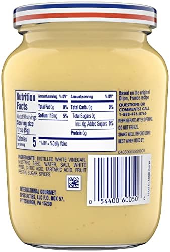 Grey Poupon Dijon Mustard (16 oz Jar) (Pack of 2)