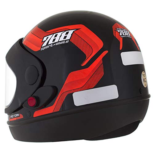Pro Tork Capacete Sport Moto 788 60 Preto/Laranja
