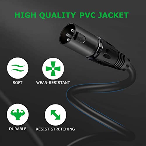 Xlr To 1/4 Trs Stereo Adapter, 6.35Mm Dual Channel To 3-Pin Xlr Male, Xlr To 1/4 Stereo Balanced Microphone Stereo Audio Converter Adaptercable (2Pack-6 Inch) #TOP6