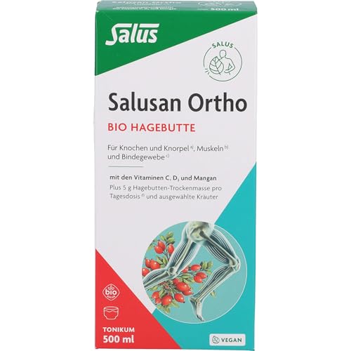 Salus Salusan Ortho Bio-Hagebutten-Tonikum für Knochen, Knorpel, Muskeln und Bindegewebe, 500 ml Lösung