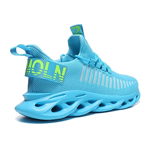Gslmoln Womens Walking Tennis Shoes Outdoor Sneakers Comfortable Breathable Mesh Knited Sports Jogging Athletic Running Shoes For Gym Workout Nursing Sky/Blue Size 8 #TOP3