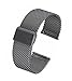 Produktbild FIREFOX Mesh Ersatz- Uhrenarmband Milanaise Edelstahl grau guncolor Breite 22mm MSB-01-A22 Schnellwechselfunktion Quick Release