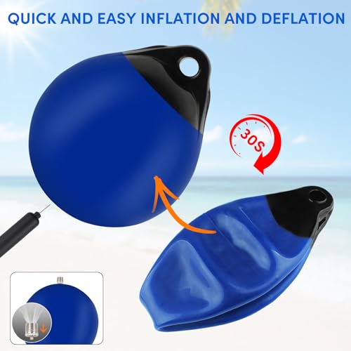 image for VEITHI 4 Pack 11.4 x 14 in Boat Buoy Balls Anchor Buoy Float Round Boa