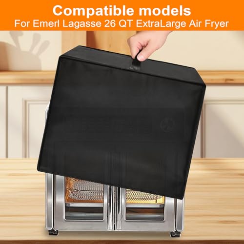 Image of Toaster Oven Air Fryer Cover, Heat-Resistant Waterproof Dust-proof Kitchen Appliance Covers Compatible with Emeril Lagasse 26QT Extra Large Air Fryer