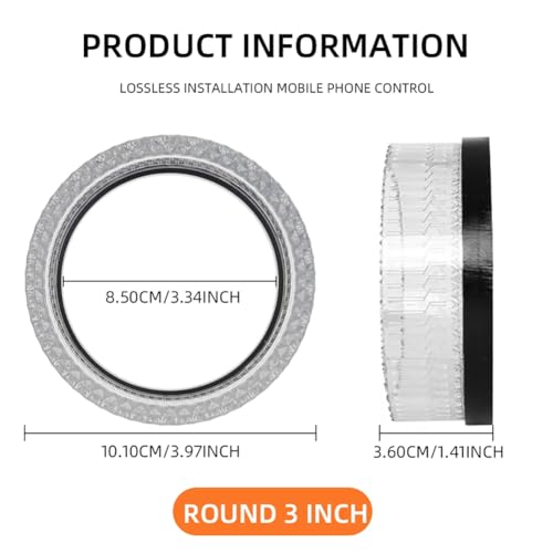 Anillo de luz LED RGB para faros de coche DRL con control de aplicación inteligente 5