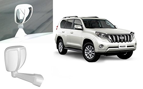 Auto Pearl Front Fender Wide Angle Mirror Bonnet Mirror Compatible with-Land Cruiser Prado (Small, White)