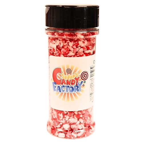 Crushed Peppermint Candy Pieces, Red & White, Mint Flavored Bits