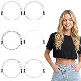 6 Stück Tuck Band für Hemden Sweater, Verstellbare Crop Band Tuckband Damen Unsichtbare Adjustable zum Einstecken von Hemden Pullovern Shirt Obergürte, Ändern Sie den Stil Ihrer Tops