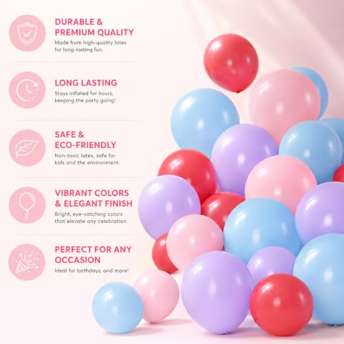 Image of Rozi Decoration Road Trip Theme Birthday Decoration Kit for Kids, Pink Car Party Decoration Set with Happy Birthday Banner, Foil & Latex Balloons for Girls Birthday Party Supplies, Pack of 48
