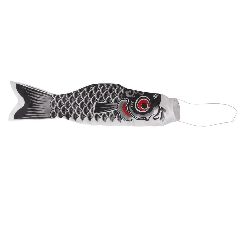 40cm Japanese Carp Windsock Streamer Fish Kite Nobori Koinobori Black | Yard, Garden & Outdoor Living | Garden D?©cor | Windmills & Wind Spinners|Windmills & Wind Spinners-image-13