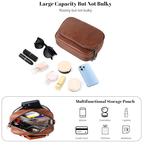 Image of TANTOMI Small Crossbody Bag for Women, Vegan Leather Shoulder Bags for Women, Travel Purse with Adjustable Shoulder Strap