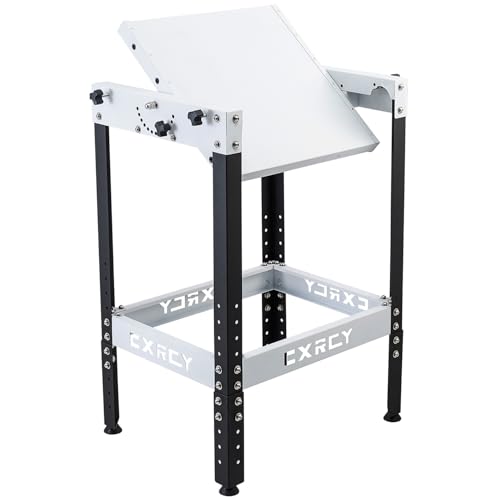 Flip Top Benchtop Machine Table with Rollers for Bolt Two Machines, 24.8”x 20” Flip Top Tool Stand with 4 Leveling Rubber Pad, Flipping Stand Adjustable Height Workbench Holds 400 LBS