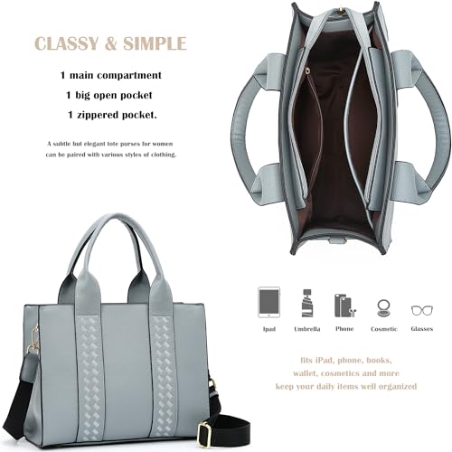Image of DMICXEL Tote Bag Crossbody Purses for Women Shoulder Handbag PU Leather Top Handle Satchel Bags