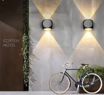 Avior 6 Watt LED Wall Light Up & Down Side Spot Focus Lighting for Outdoor/Indoor (Waterproof Wall Step Light, Pack of 2)