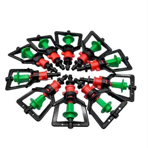 10Pack G Type 360° Micro Rotary Tripod Nozzle Sprinklers Head Refractive Misting Irrigation Plant Rotating Refraction Sprinkler Atomizing Nozzle Lawn Watering Dripper System