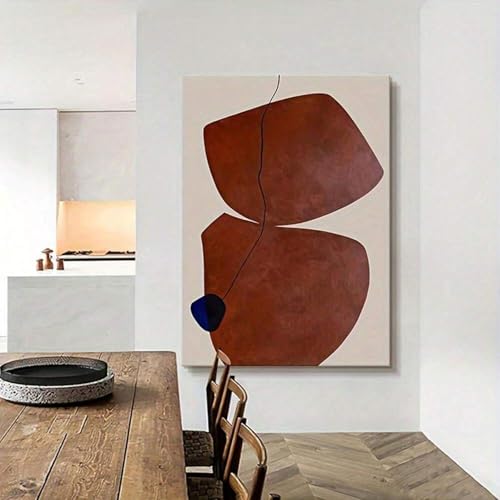 Art mural abstrait pour salon et entrée pour habiller un grand mur vide toile 70x90cm - 4