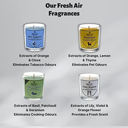 Price's - Chef's Tealights - 10 Pack - Odour Eliminating Tealights - Made with Basil, Patchouli and Geranium Extracts - Clean, Fresh, Quality Fragrance - Long Lasting Scent