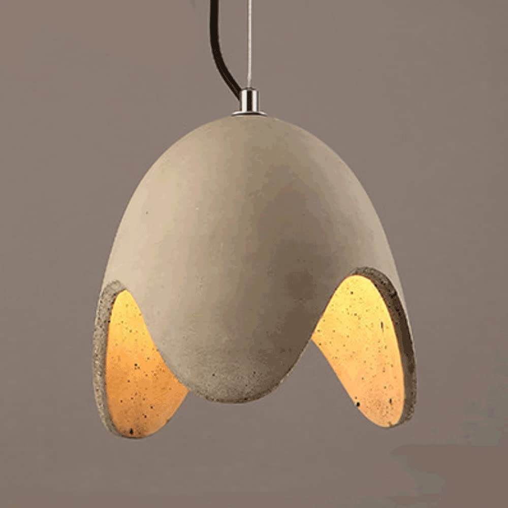 Suspension béton E27 luminaire industriel rétro à hauteur réglable C
