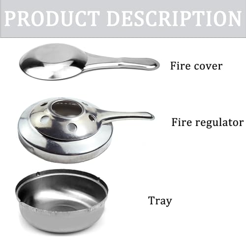 Vastsea 2 Stück Fondue Brenner, Edelstahl Pastenbrenner, Brennpastenbehälter, Tragbarer Fondue Brenner, für Hot Pot, Dry Pot Cuisine, Outdoor, Camping, Wandern, Buffet