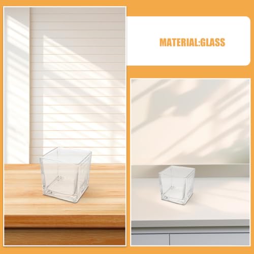 Vases en verre carrés au design élégant et finitions haut de gamme