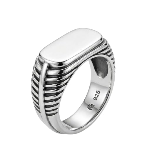 Image of Parasmoni silver gens ring