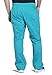 Men Scrubs Set Workwear Professionals WW695 V-Neck Top & WW190T Tapered Leg Fly Front Cargo Pant, Teal Blue- M Top/M Tall Pant