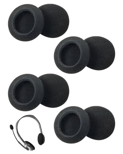 JUKOTA 8 Piezas Almohadillas para Auriculares,Almohadillas de Espuma,Almohadillas de Repuesto Almohadillas de Espuma para los oídos,Almohadillas de Repuesto Negras de 50 mm para Auriculares de Audio