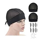 YTBYT 2 Pcs Headband Wig Caps Adjustable Mesh Wig Grip Cap Ice Silk Material for Making Headband Wig