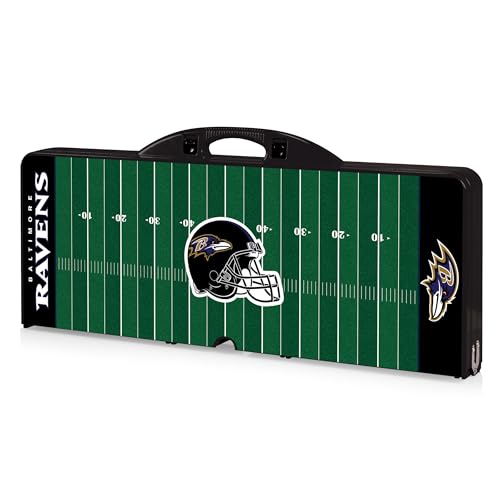 Image of PICNIC TIME NFL Picnic Table Portable Folding Table with Seats and Umbrella