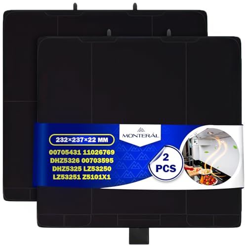 2 Pieces Charcoal Filters for Cooker Hood 232x237x22 mm with Original Code 00705431 11026769 00703595 for Bosch for Constructa for Siemens - Warranty 10 Years – MONTERAL