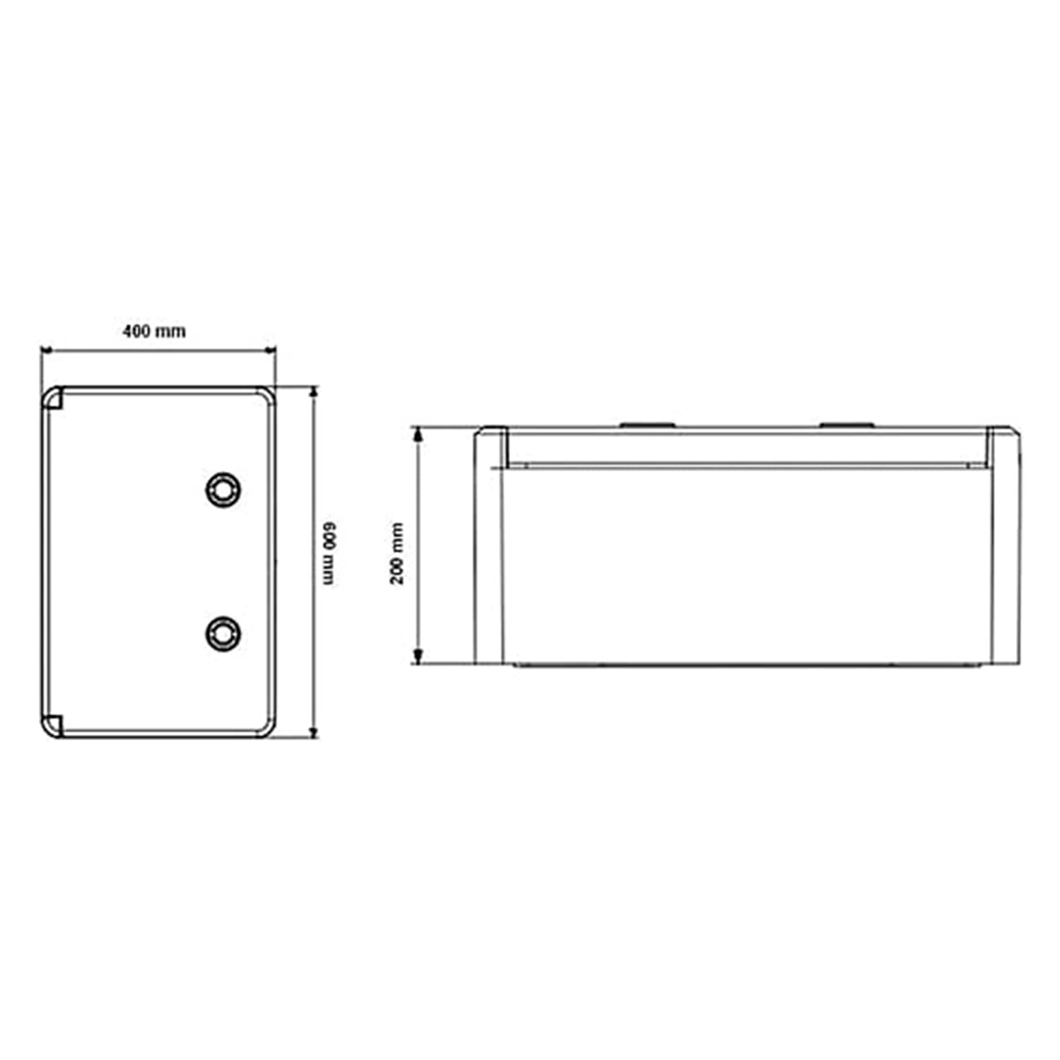 Armadio distribuzione plastica ABS con piastra montaggio acciaio zincato 17x4 mod porta trasparente armadio vuoto 400x600x200mm IP65 (17x4 Moduli, Porta Trasparente)