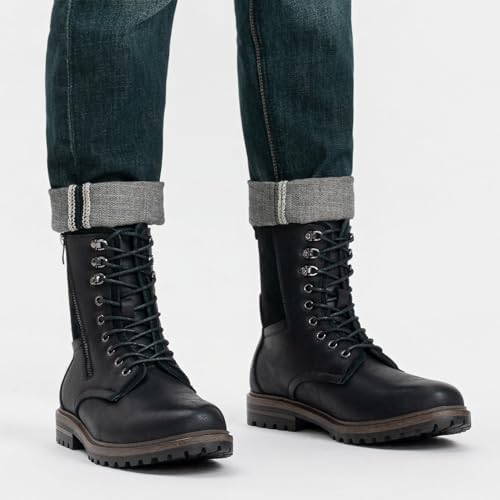 Image of JOUSEN Boots for Men Leather Casual Dress Shoes combat Boots men